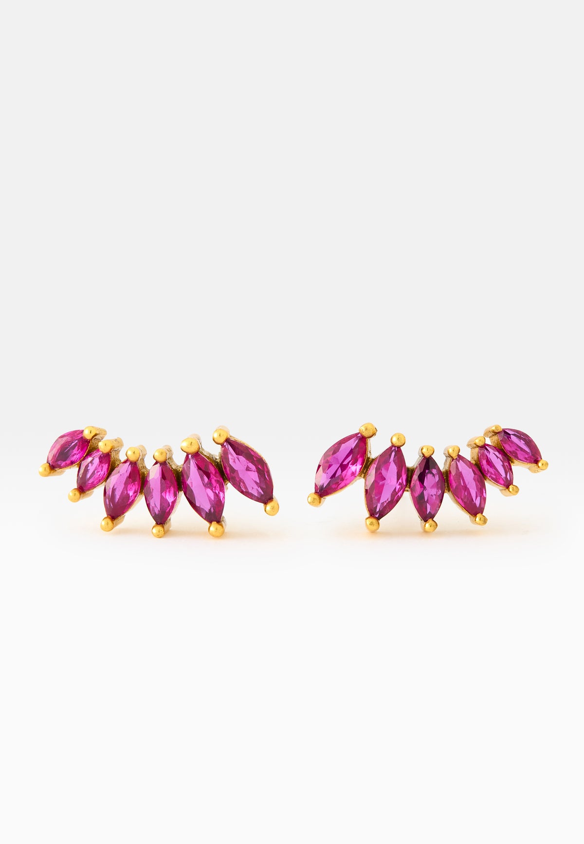 Stepping red earrings