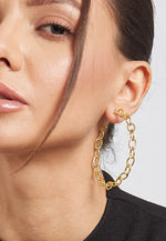 Load image into Gallery viewer, Chain Hoop Earrings
