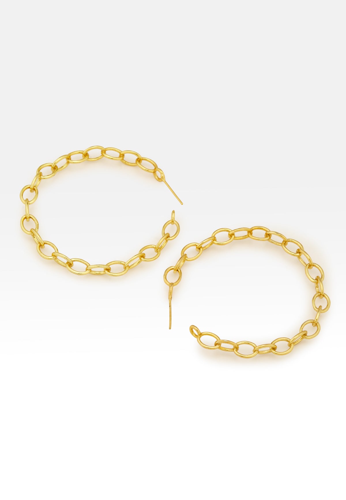 Chain hoop earrings