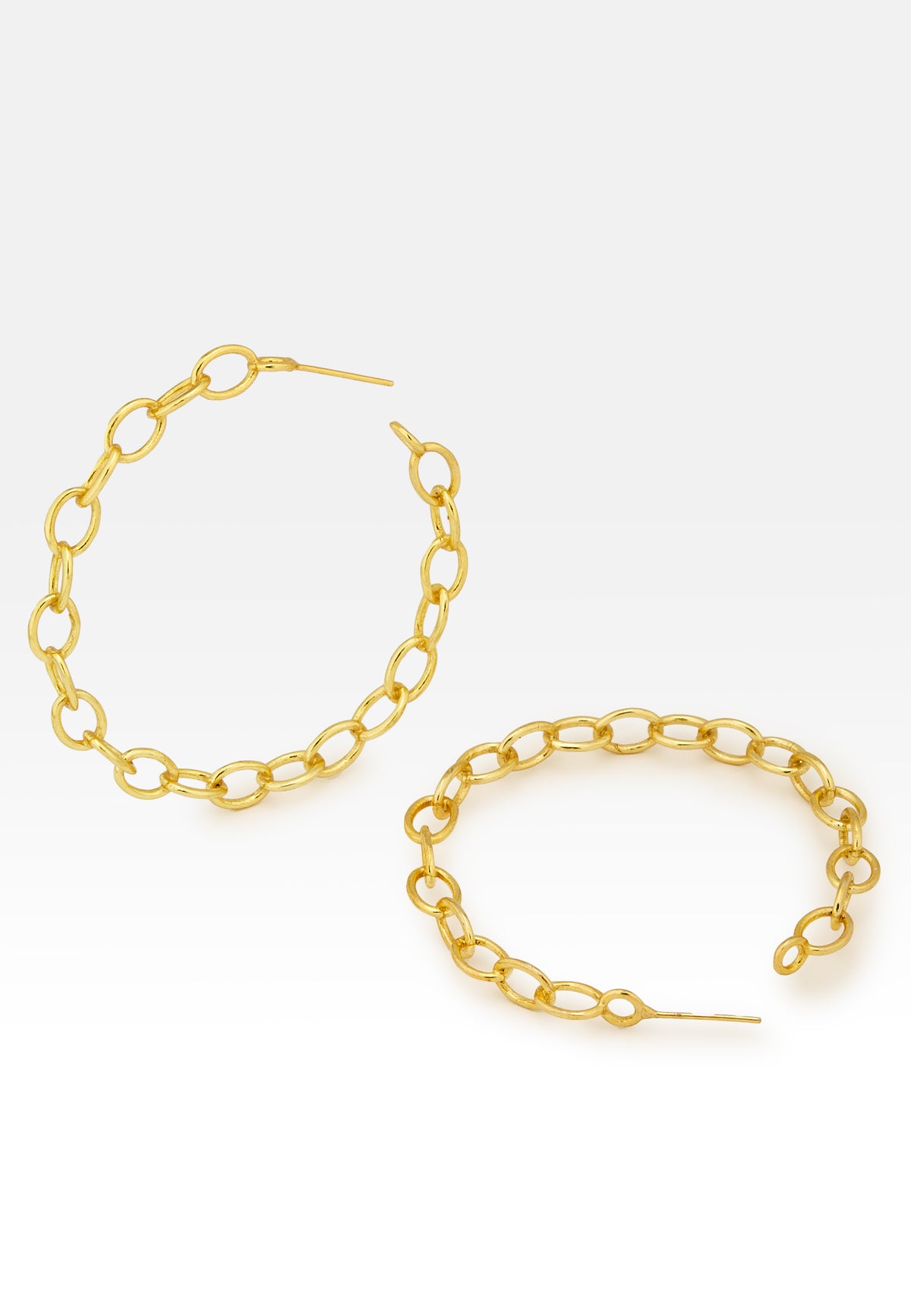 Chain hoop earrings