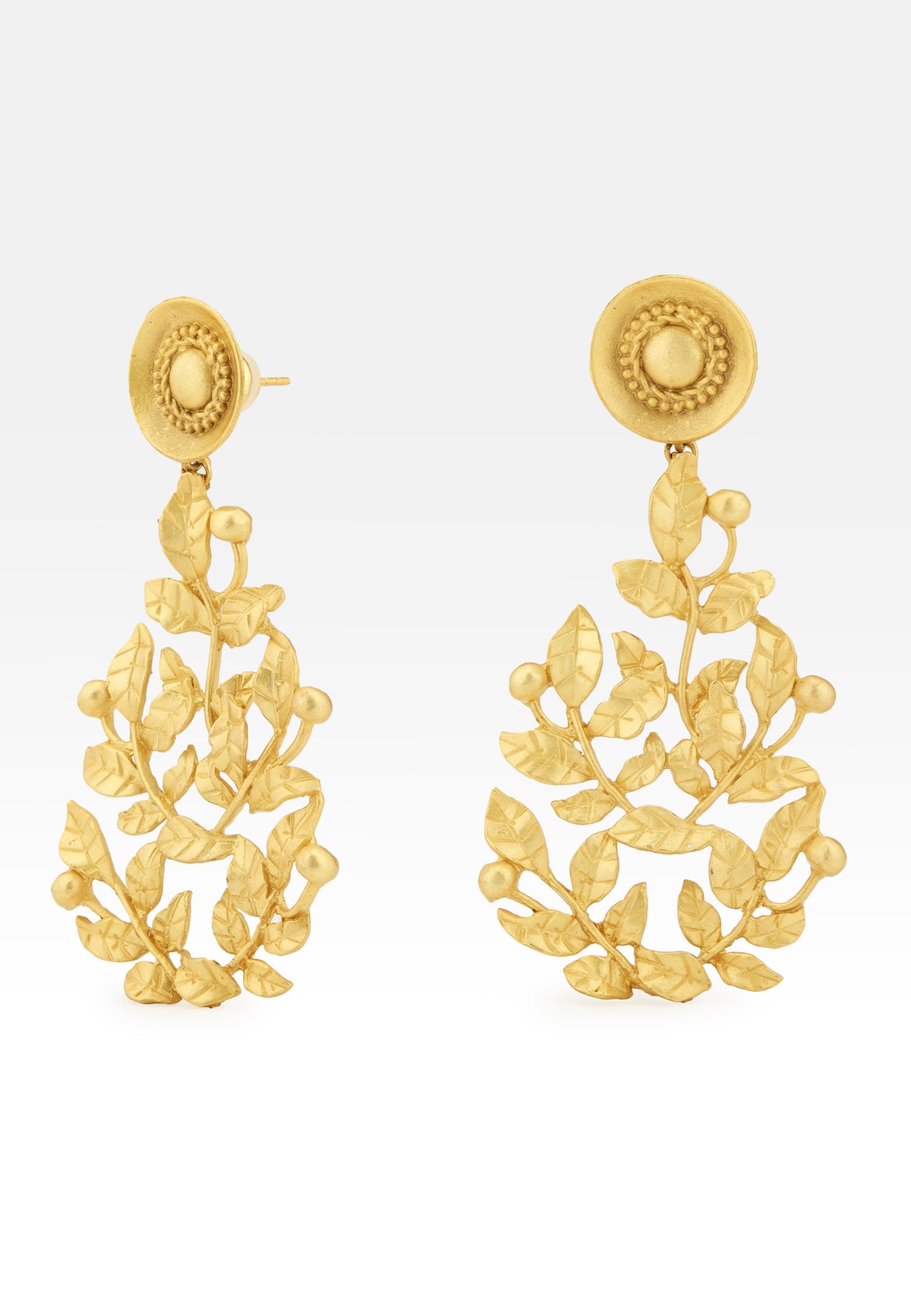 Golden spring party earrings