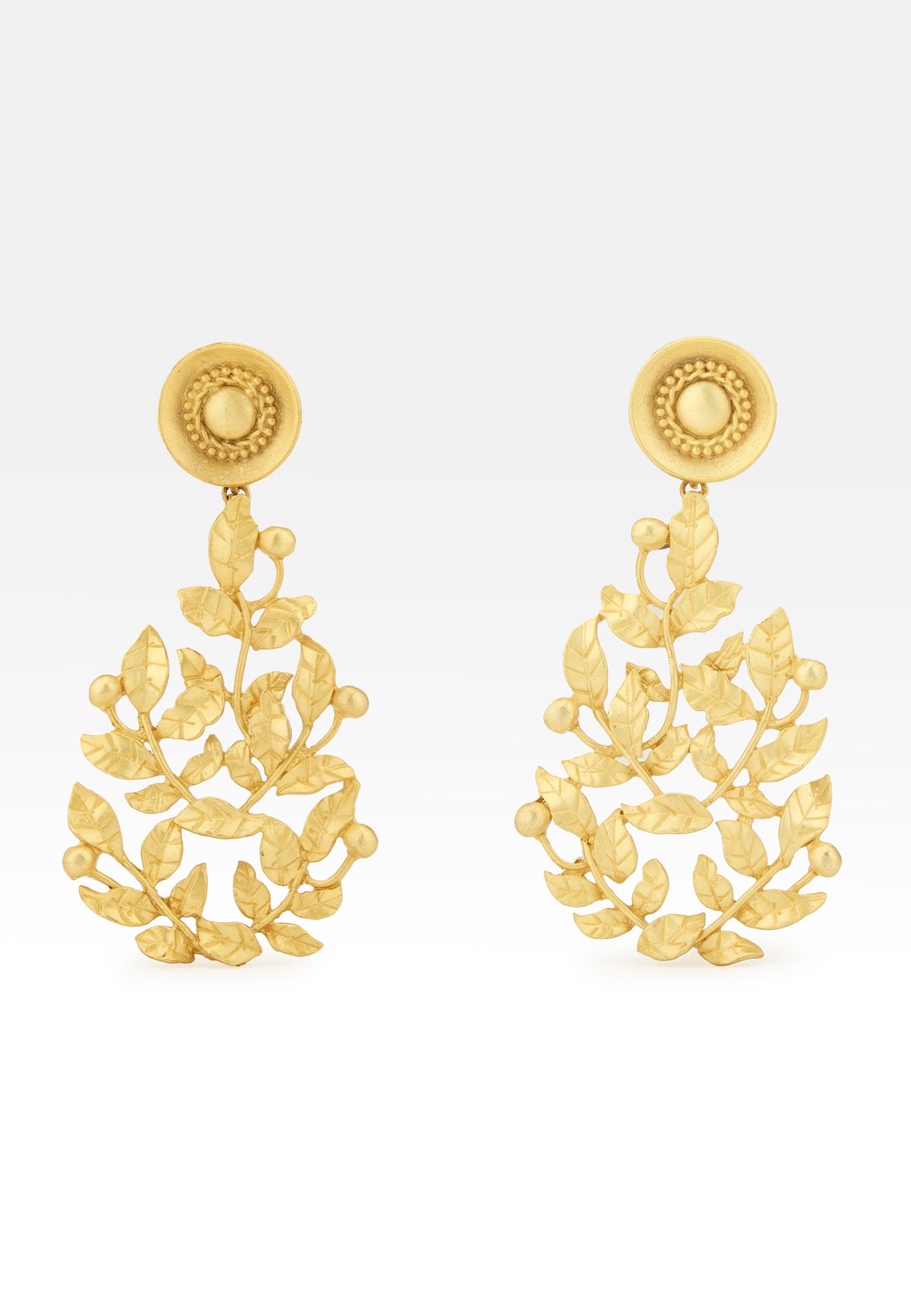 Golden spring party earrings