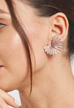 Load image into Gallery viewer, Mini-Abanicho Rose-gold Earrings
