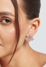 Load image into Gallery viewer, Mini-Abanicho Rose-gold Earrings
