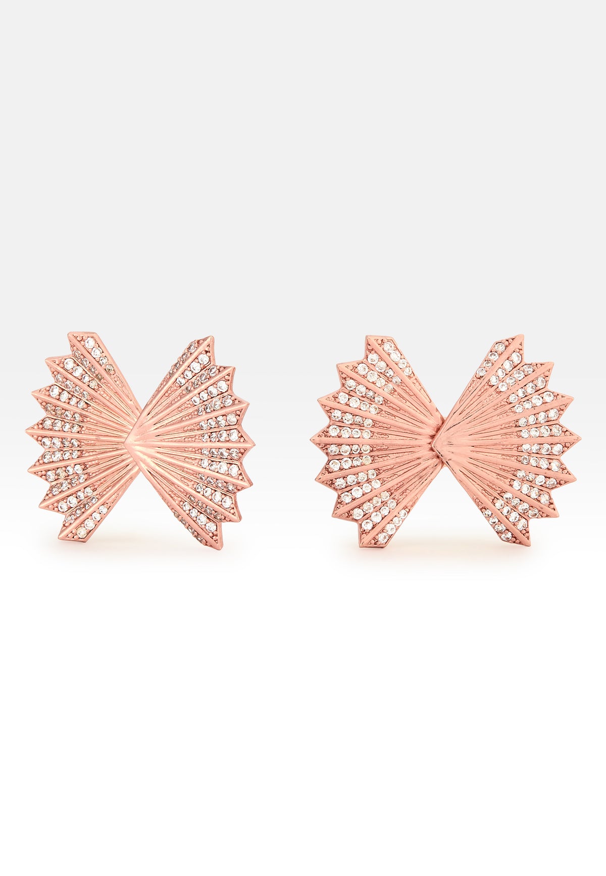 Mini abanicho rose gold earrings