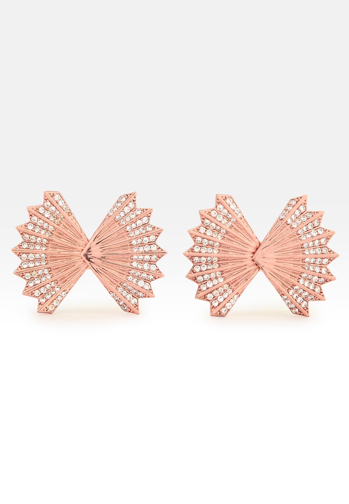Mini abanicho rose gold earrings
