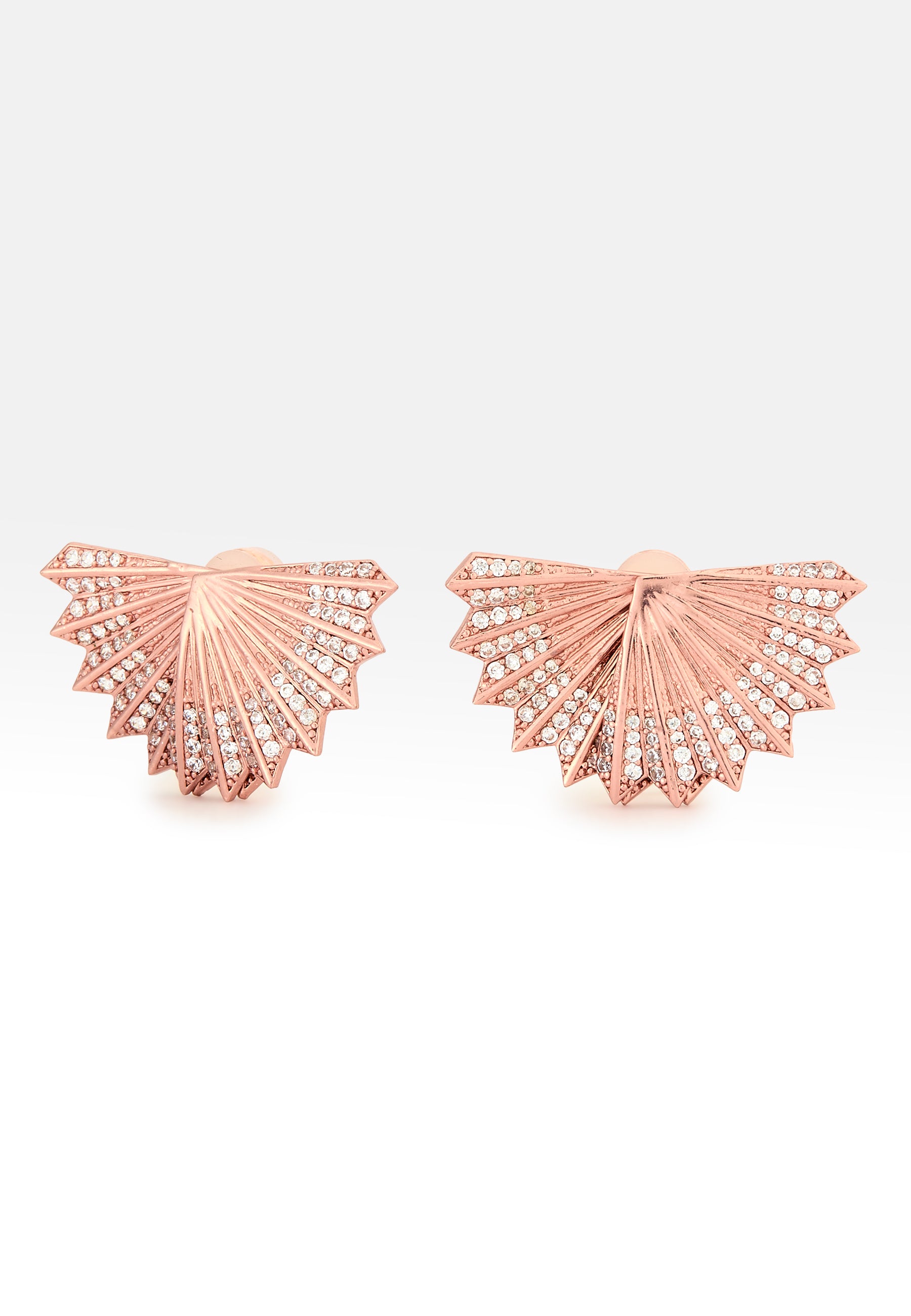 Mini-Abanicho Rose-gold Earrings