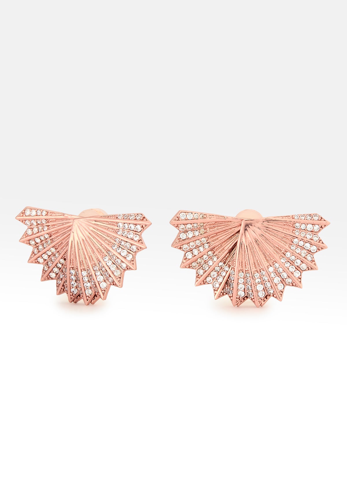 Mini abanicho rose gold earrings
