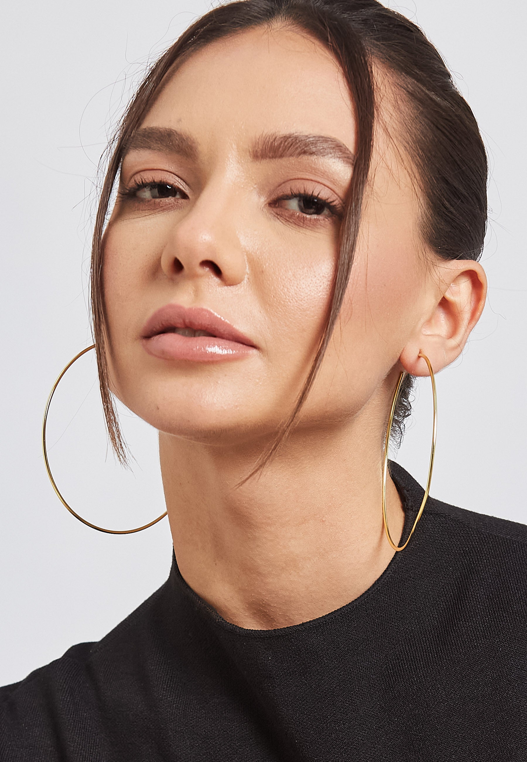 Bergamo Long Hoop Earrings