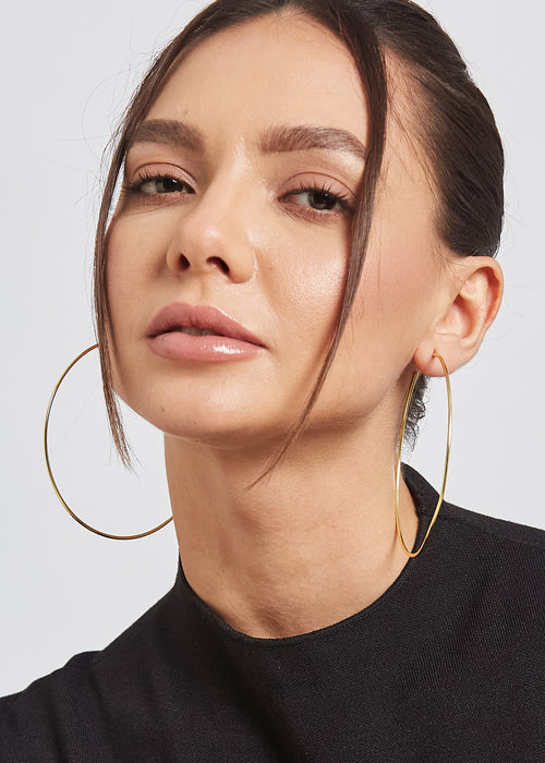 Bergamo Long Hoop Earrings
