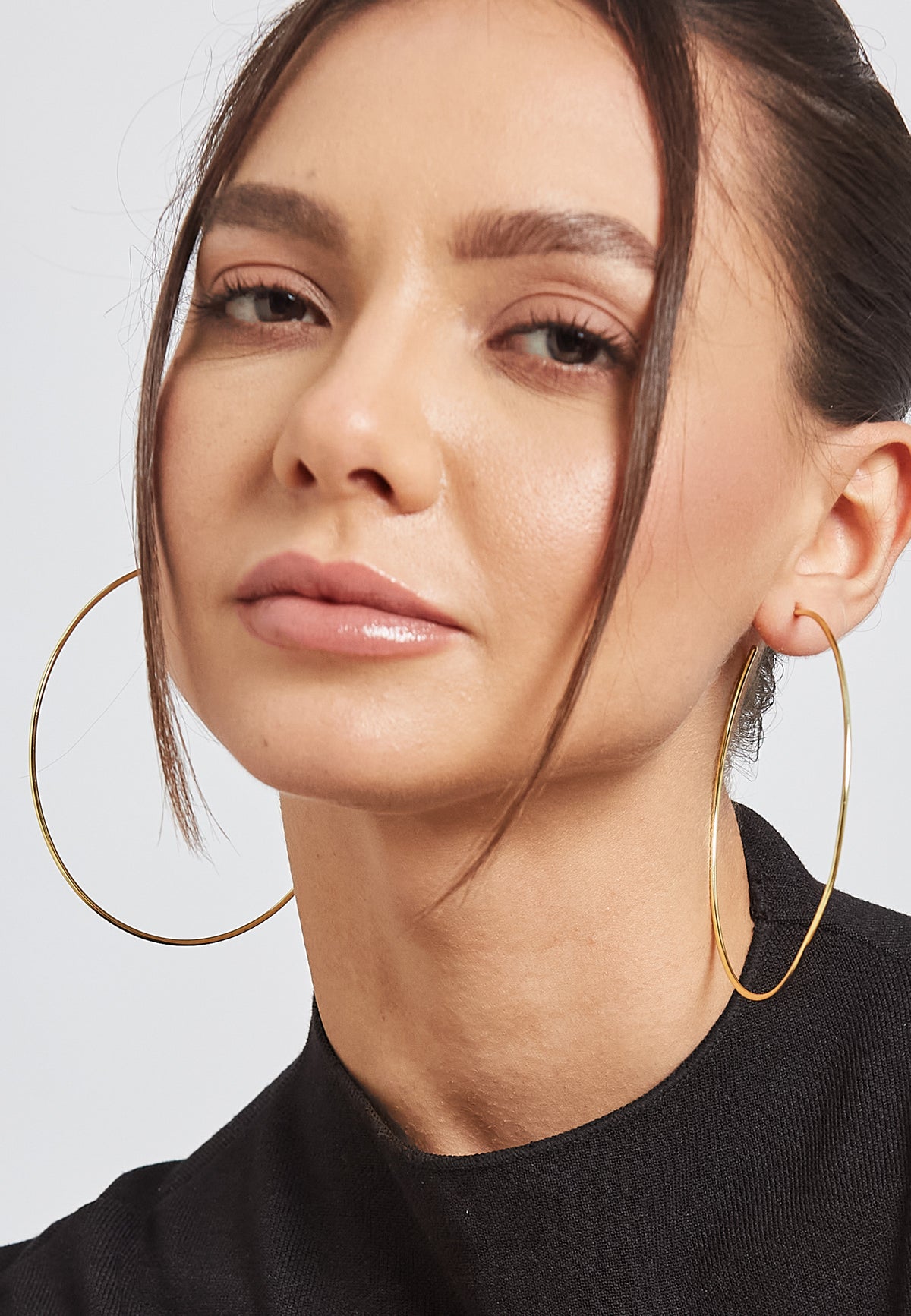 Bergamo Long Hoop Earrings