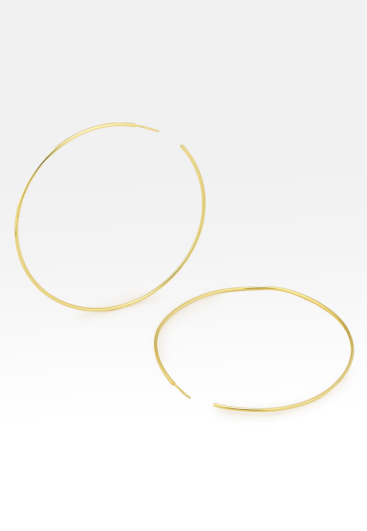 Bergamo long hoop earrings