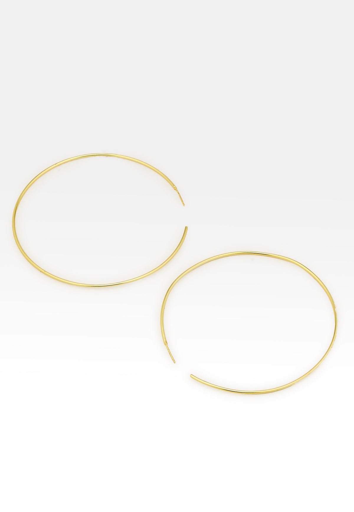 Bergamo long hoop earrings