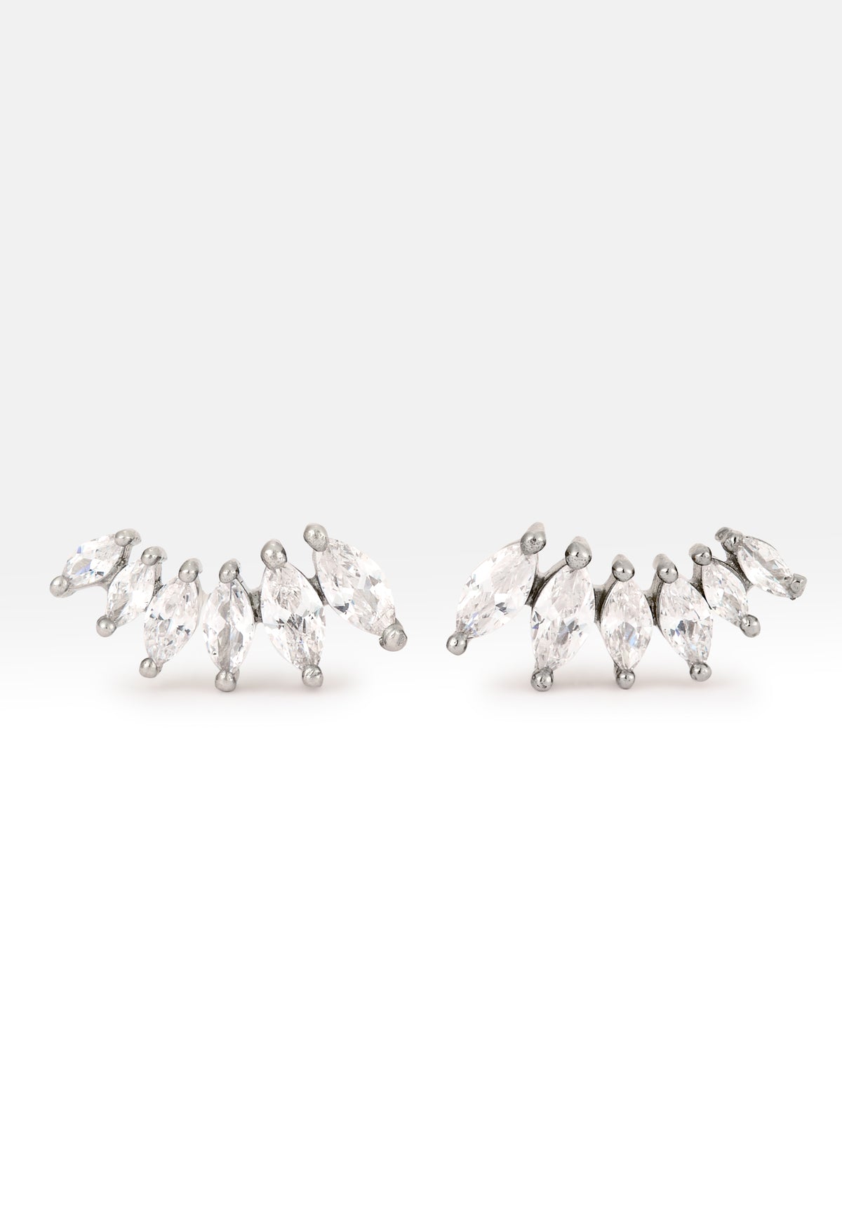 Silver stepping earrings
