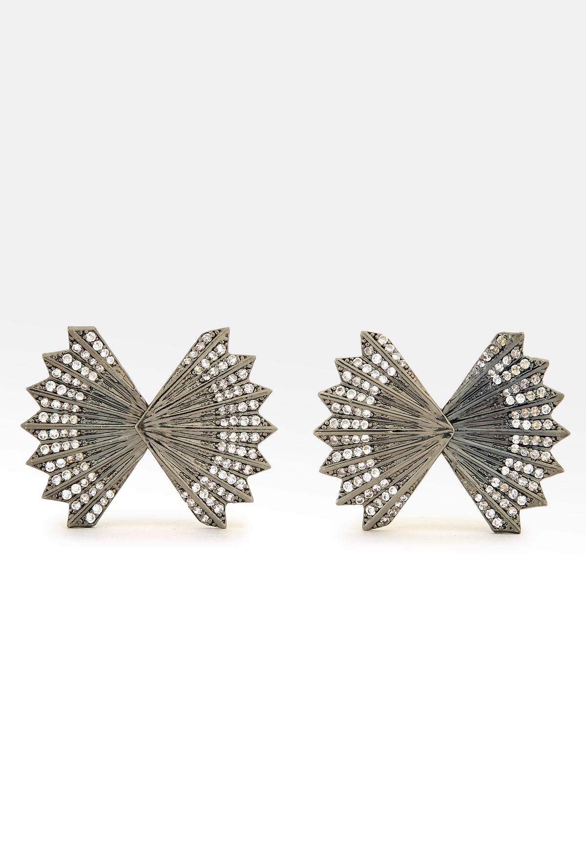 Mini abanicho black earrings