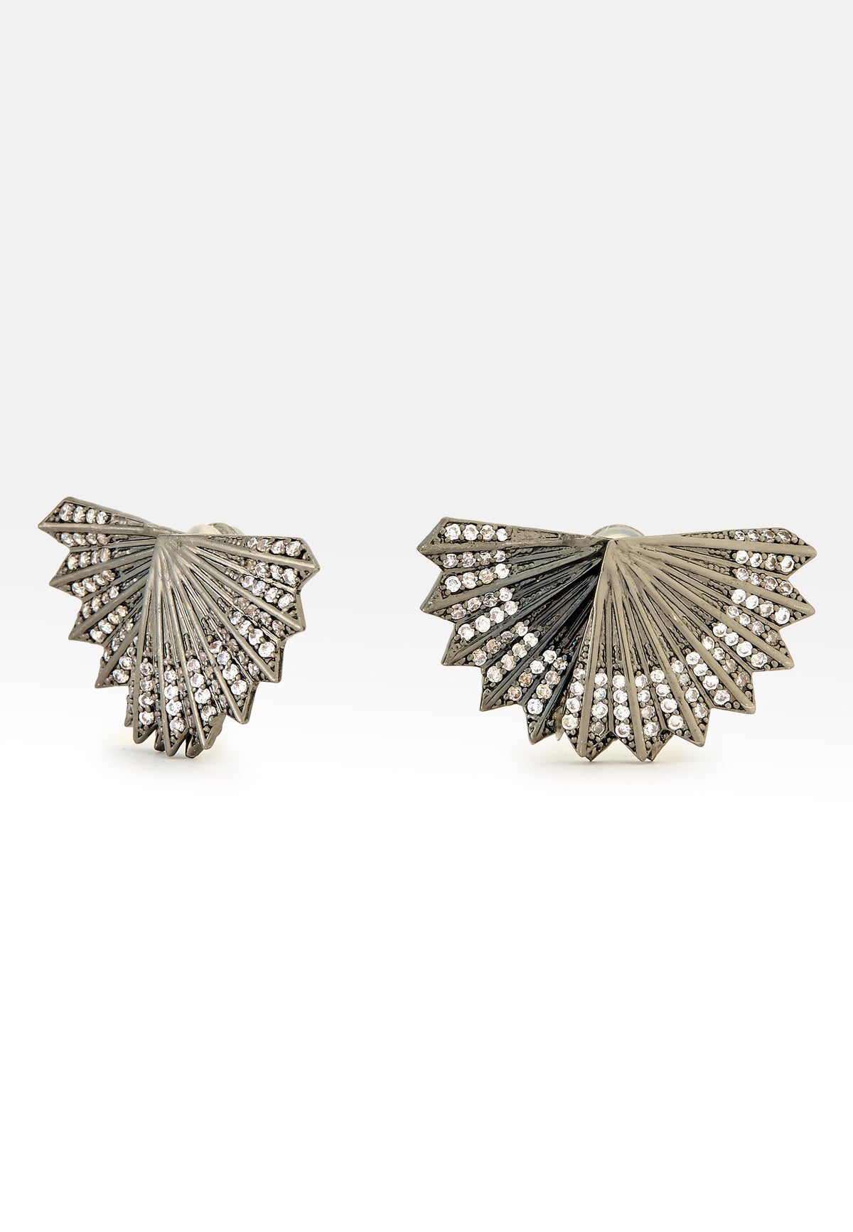 Mini-Abanicho Black Earrings