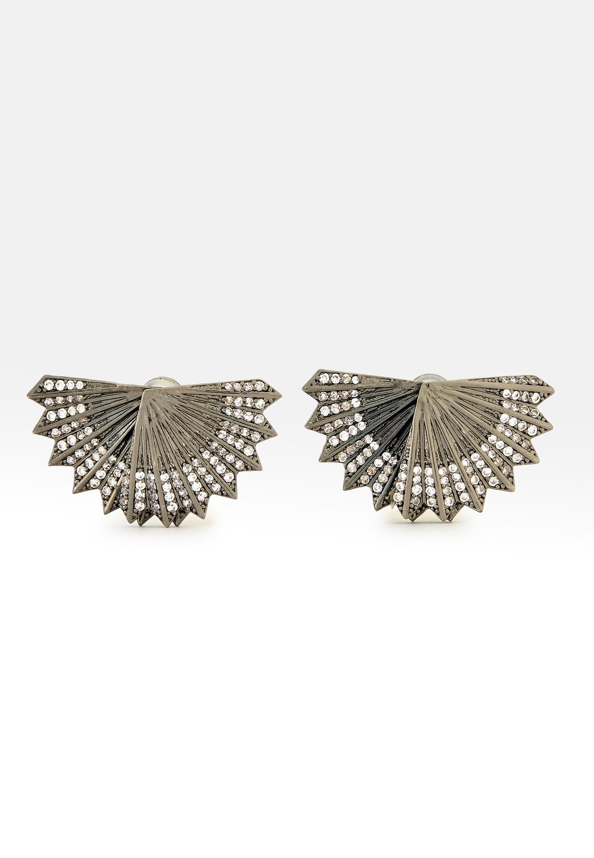 Mini abanicho black earrings
