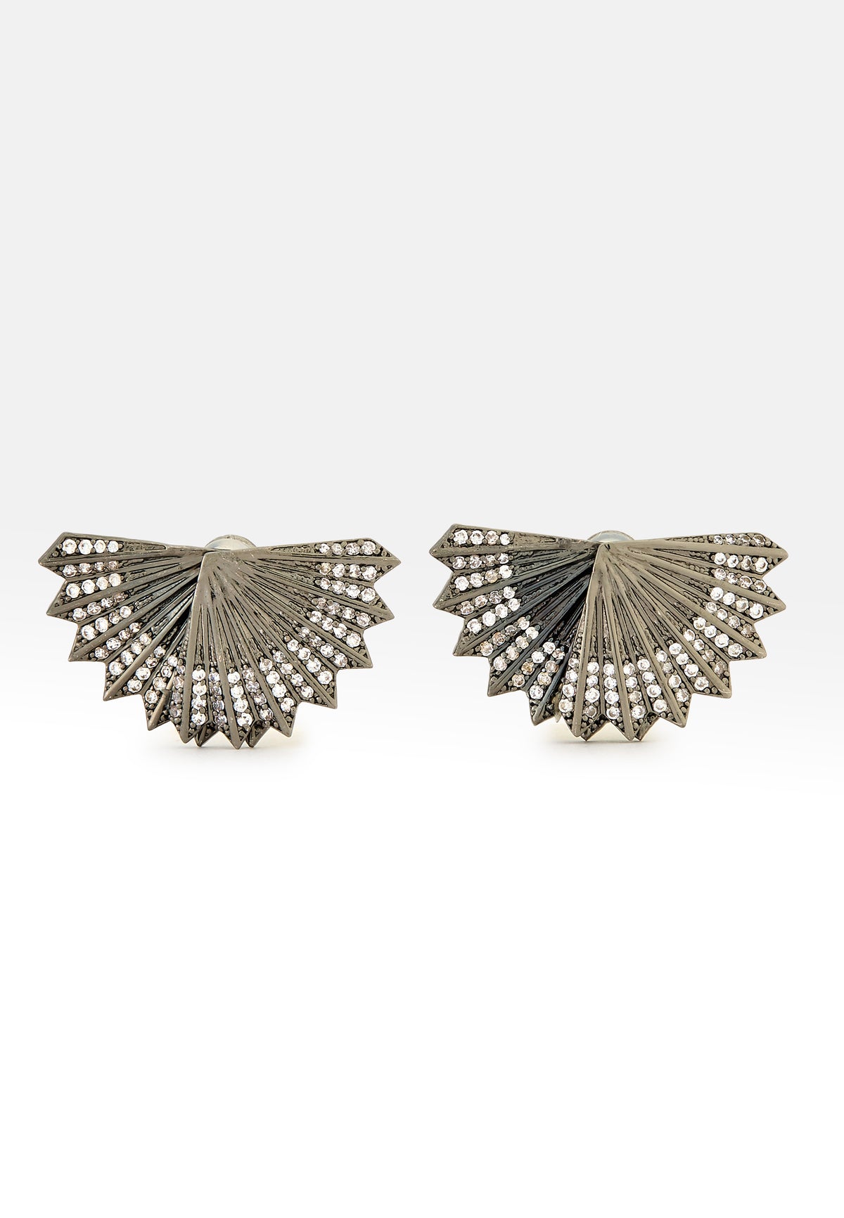 Mini-Abanicho Black Earrings