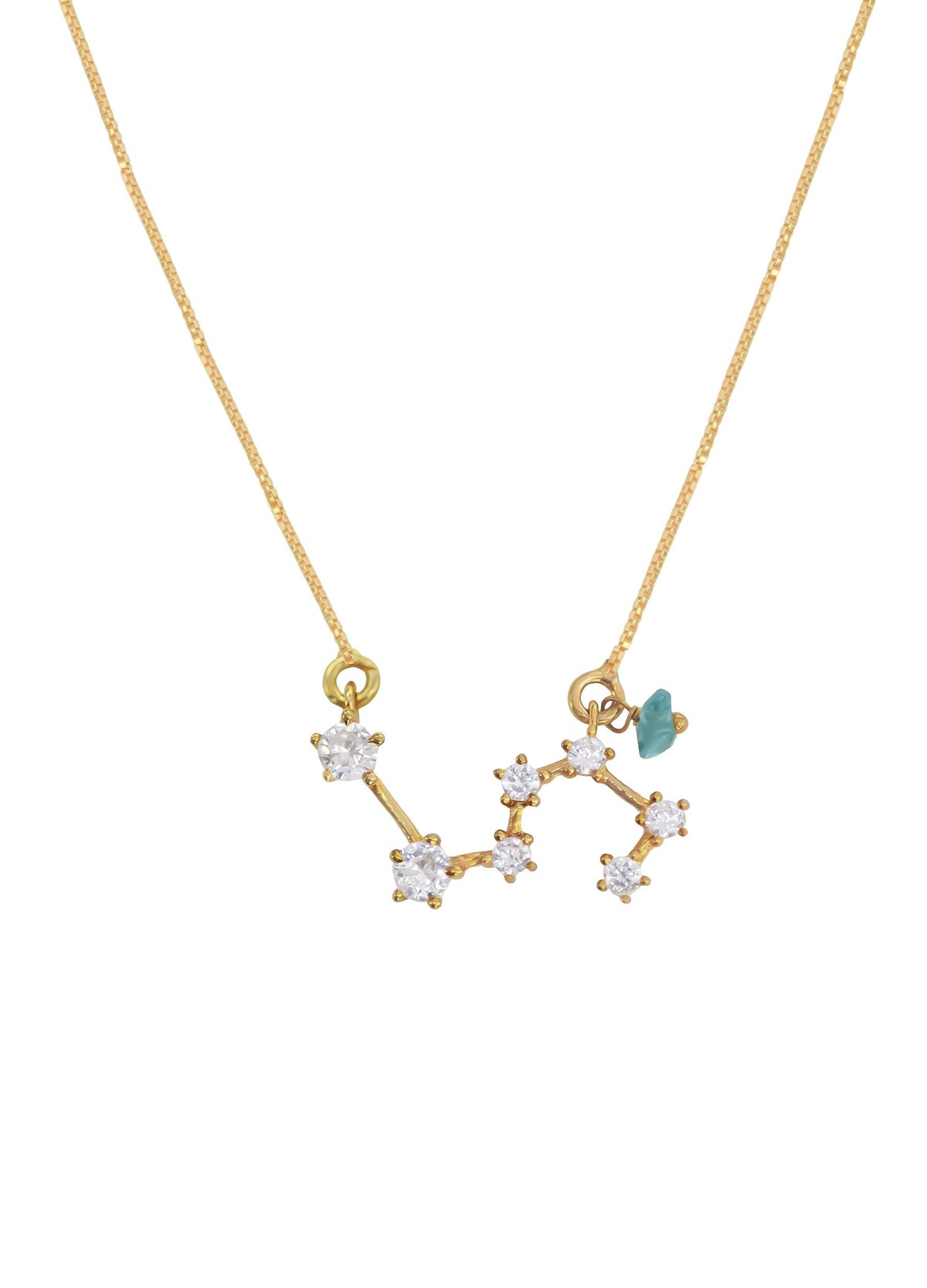 Constellation leo zodiac necklace bombay sunset