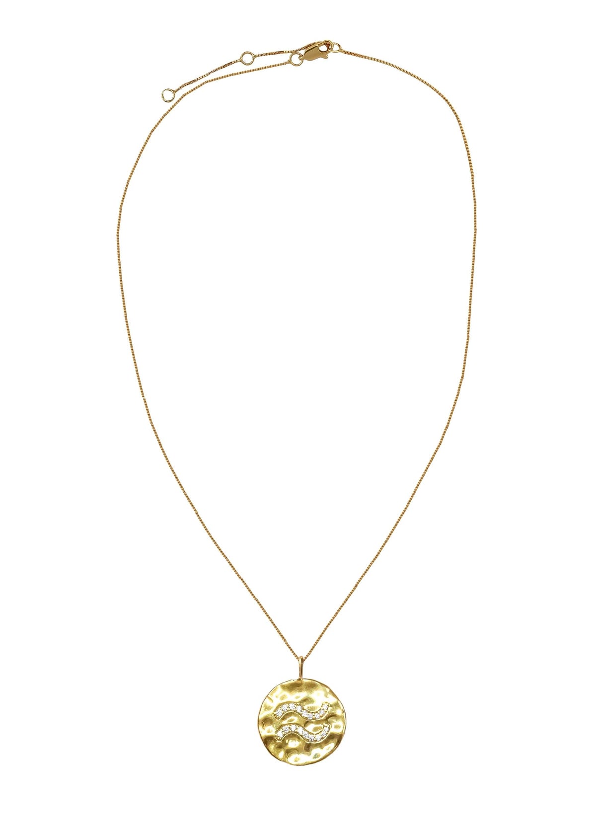 Stellar aquarius coin pendant bombay sunset