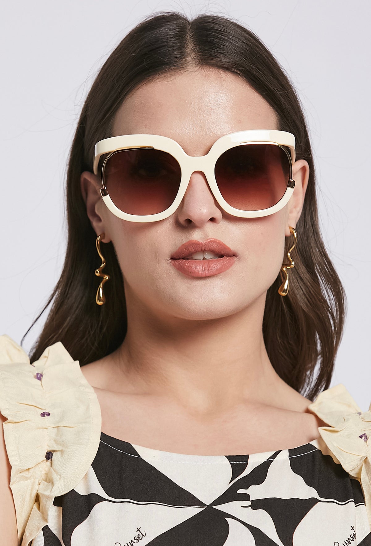 Veraine Cream Sunglasses