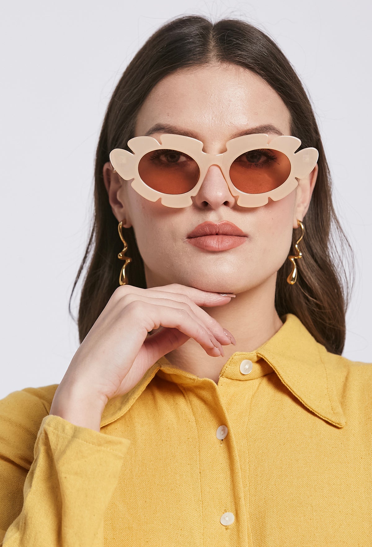 Tierra cream sunglasses
