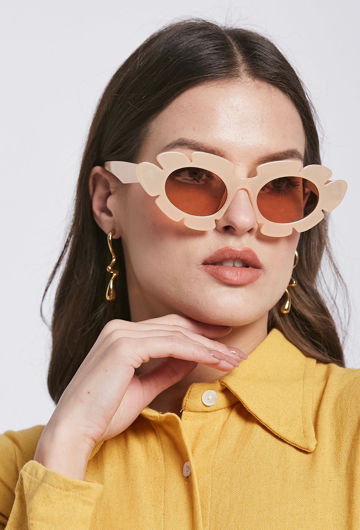 Tierra cream sunglasses