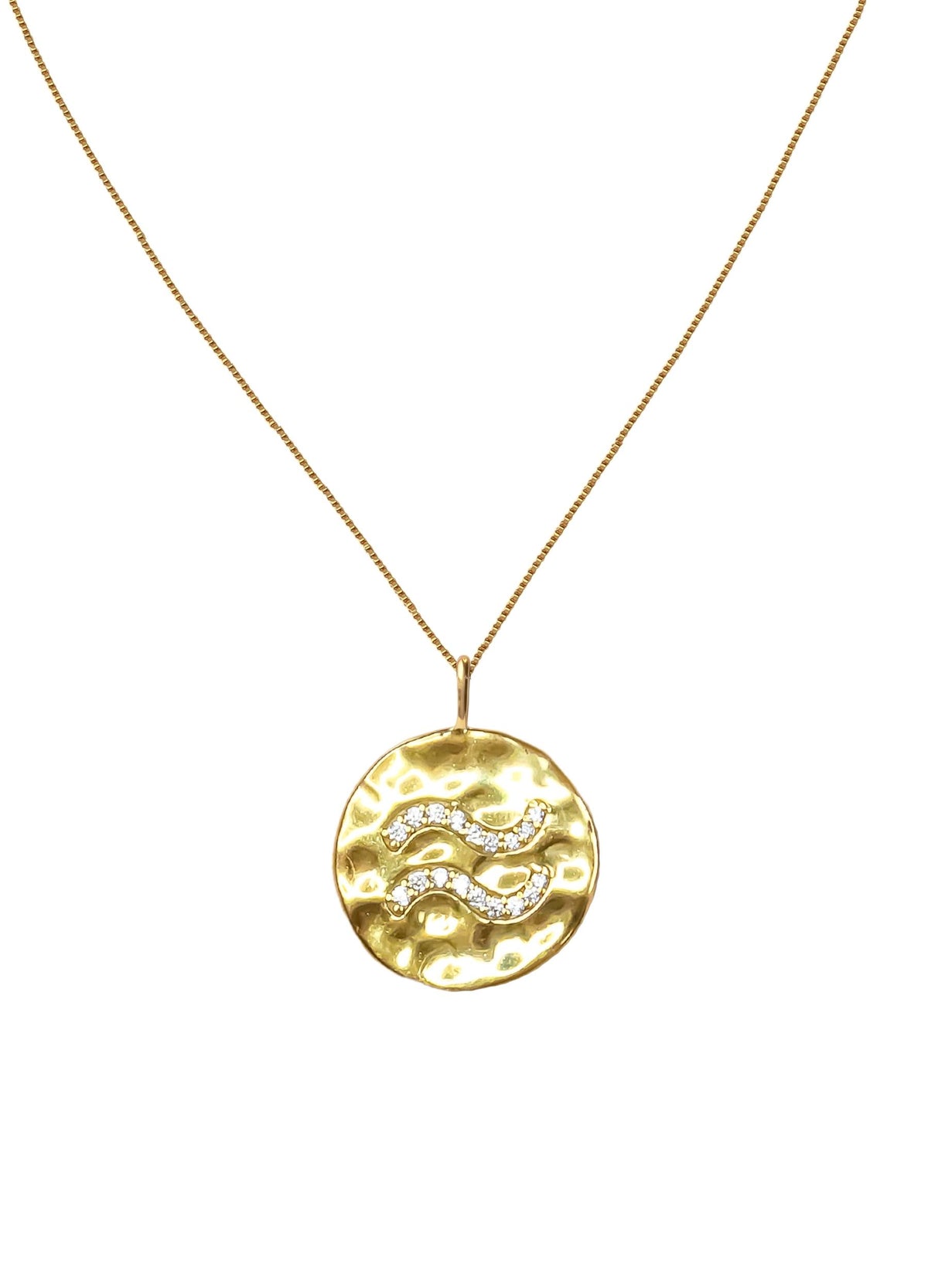 Stellar aquarius coin pendant bombay sunset