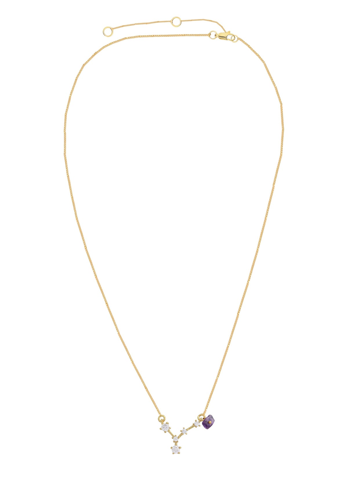 Constellation pisces zodiac necklace bombay sunset