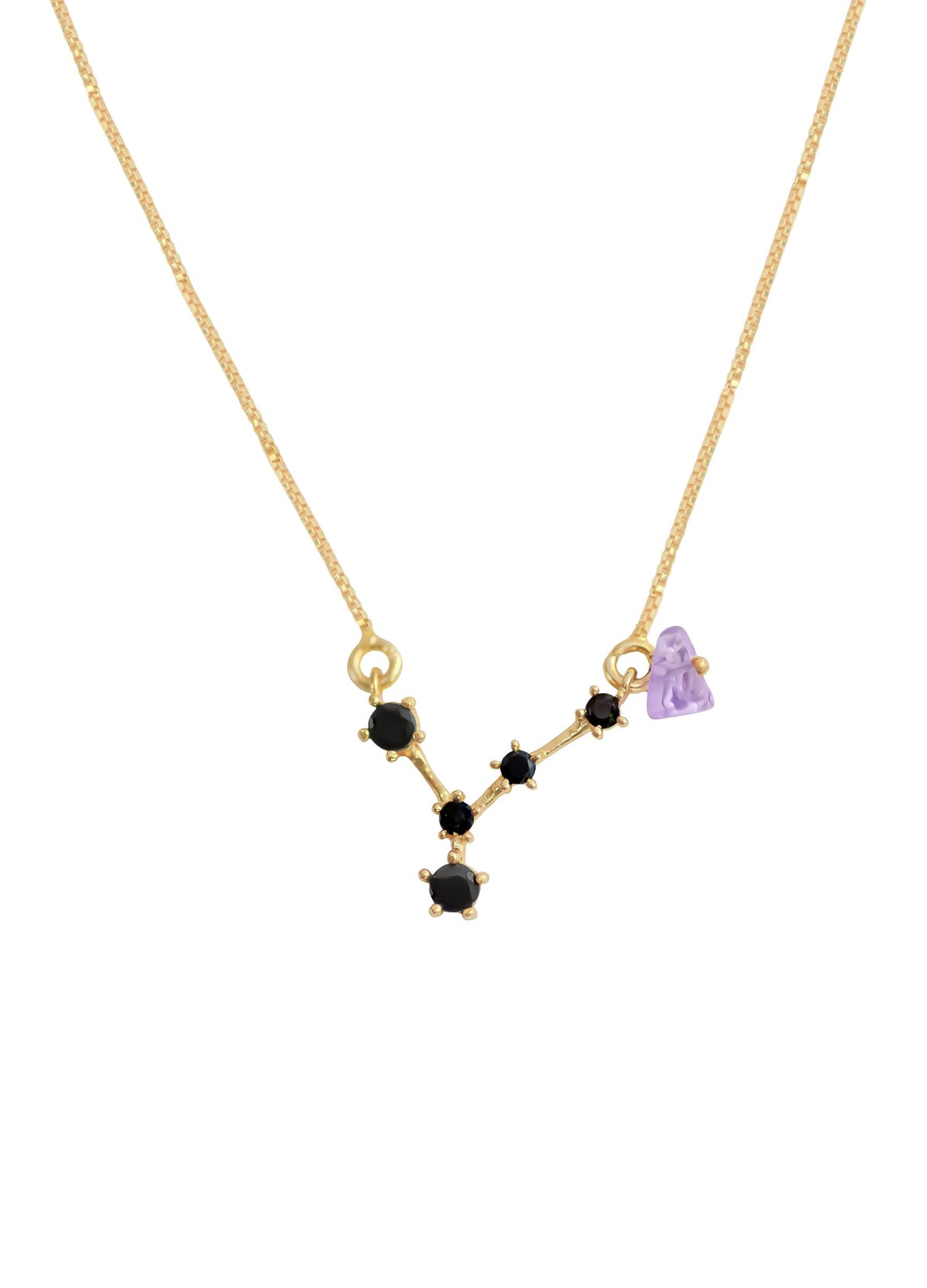 Constellation pisces zodiac necklace bombay sunset