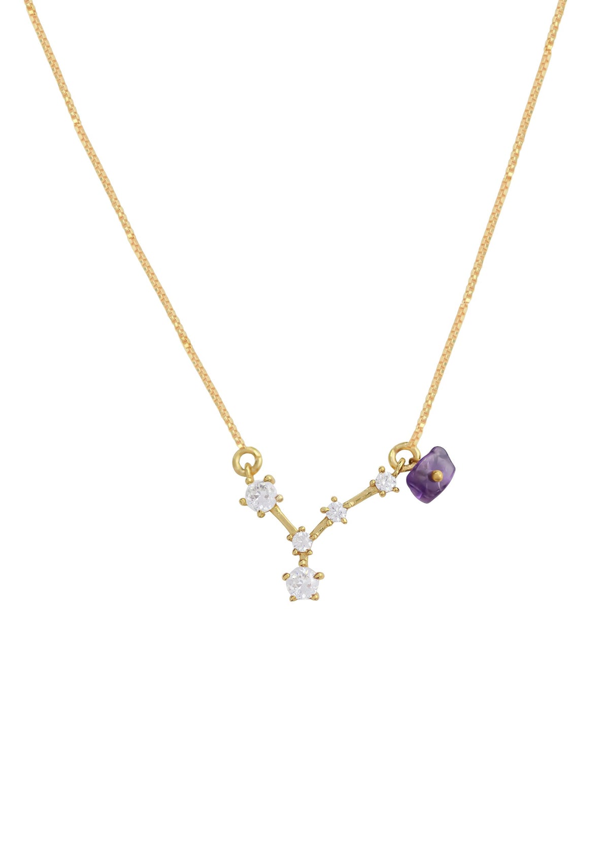 Constellation pisces zodiac necklace bombay sunset
