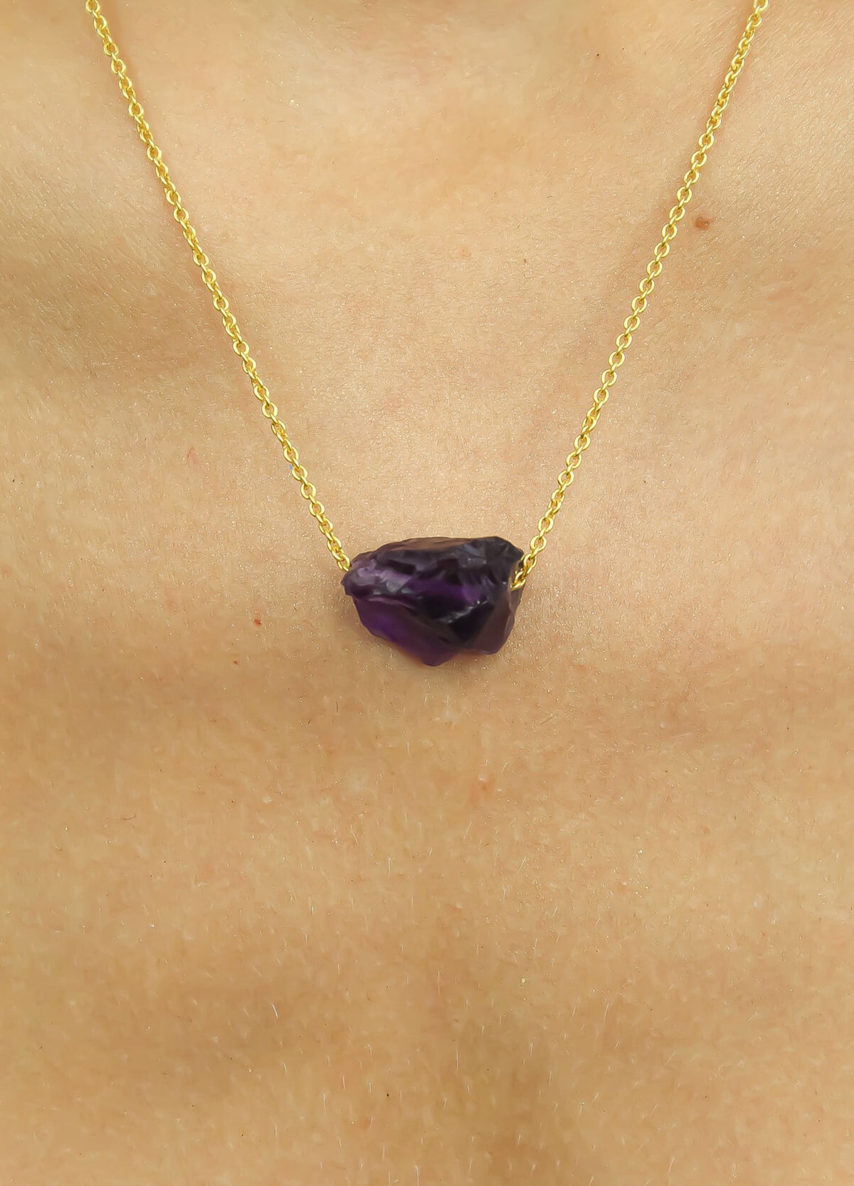 Collar de piedra natural cruda cósmica bombay be sunset
