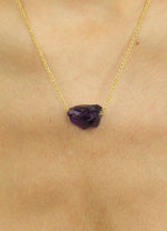 Load image into Gallery viewer, cosmic raw stone necklace Bombay Sunset
