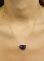 Load image into Gallery viewer, cosmic raw stone necklace Bombay Sunset
