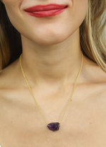 Load image into Gallery viewer, cosmic raw stone necklace Bombay Sunset
