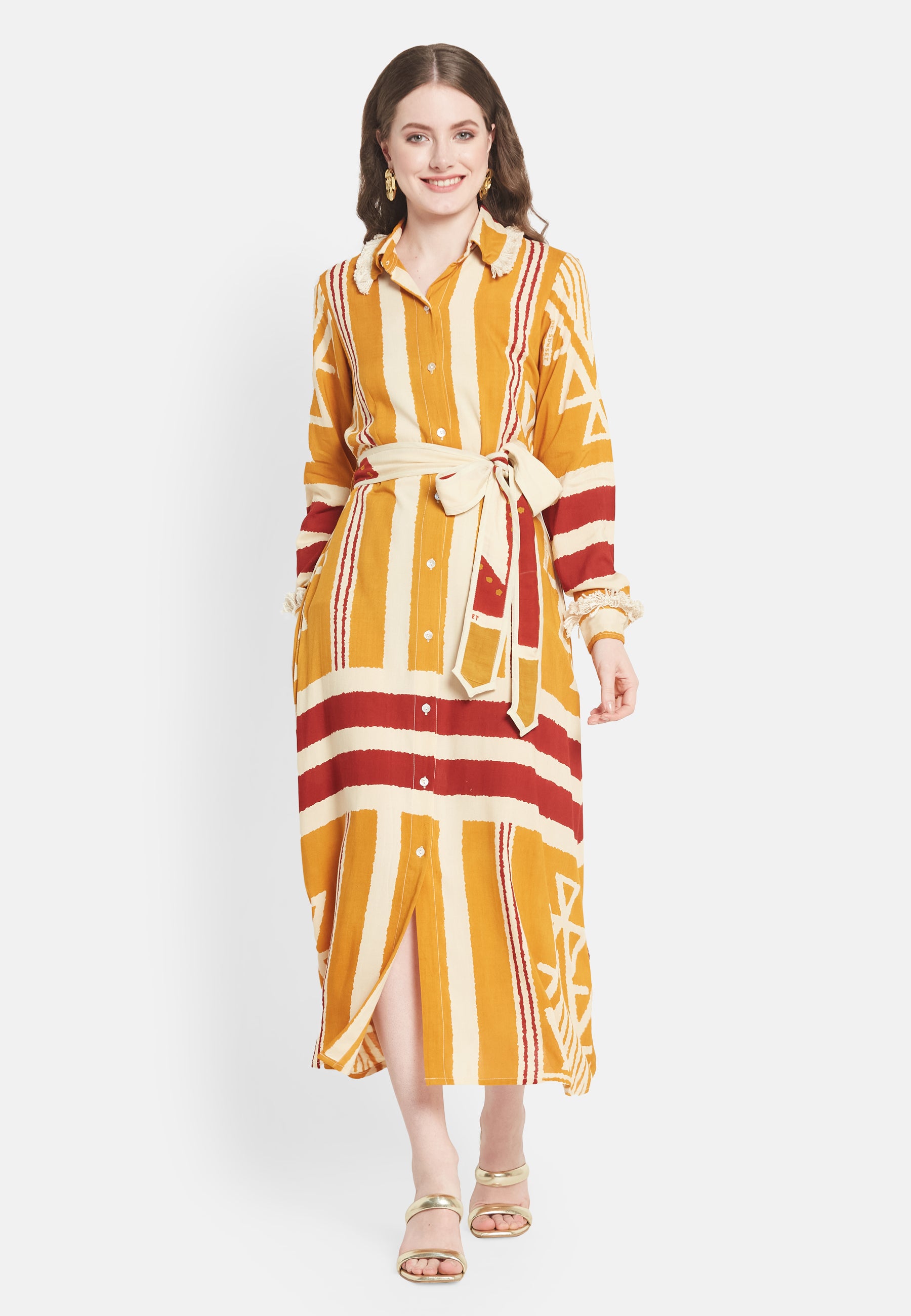 Brio Saffron Shirt Dress