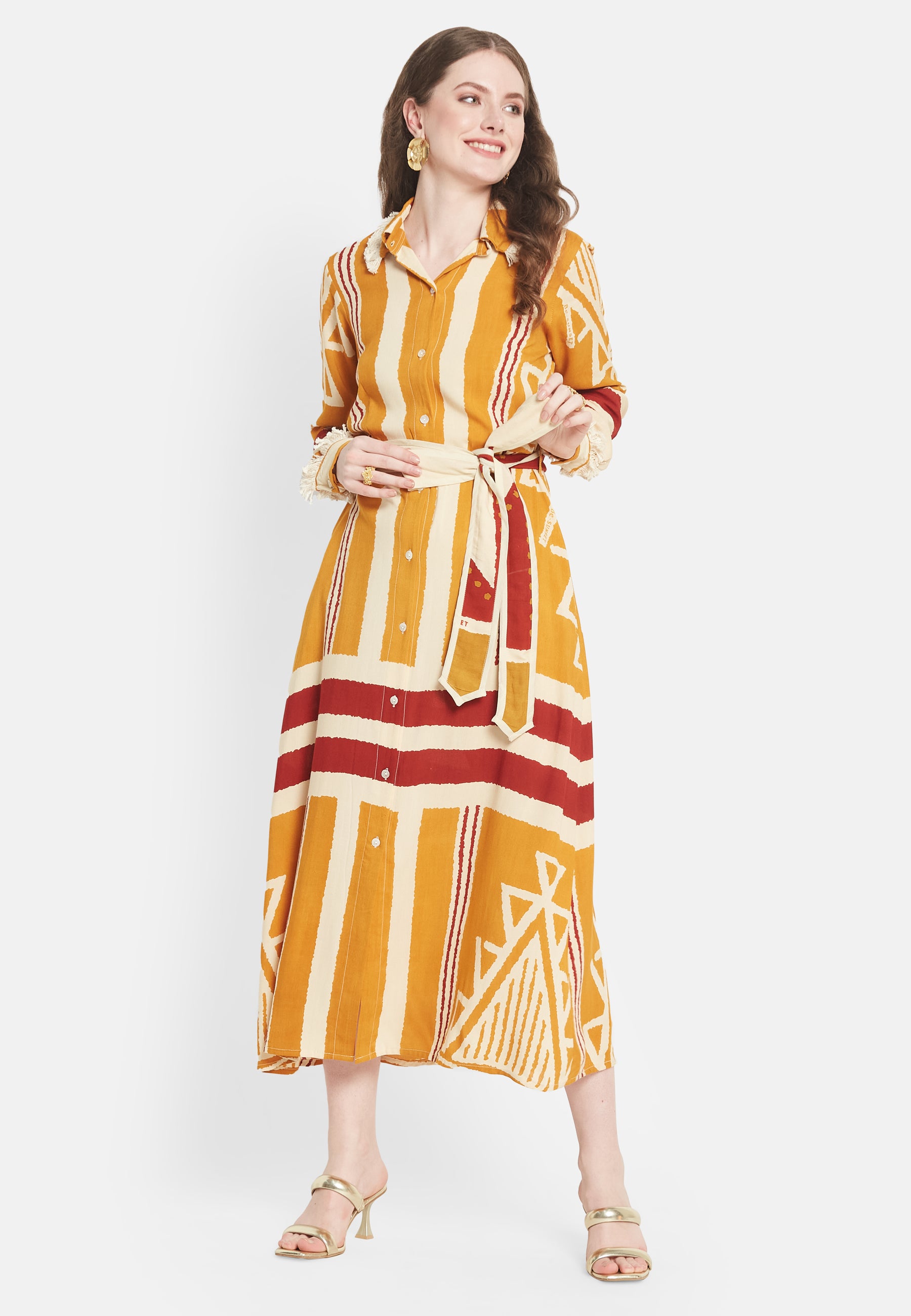 Brio Saffron Shirt Dress