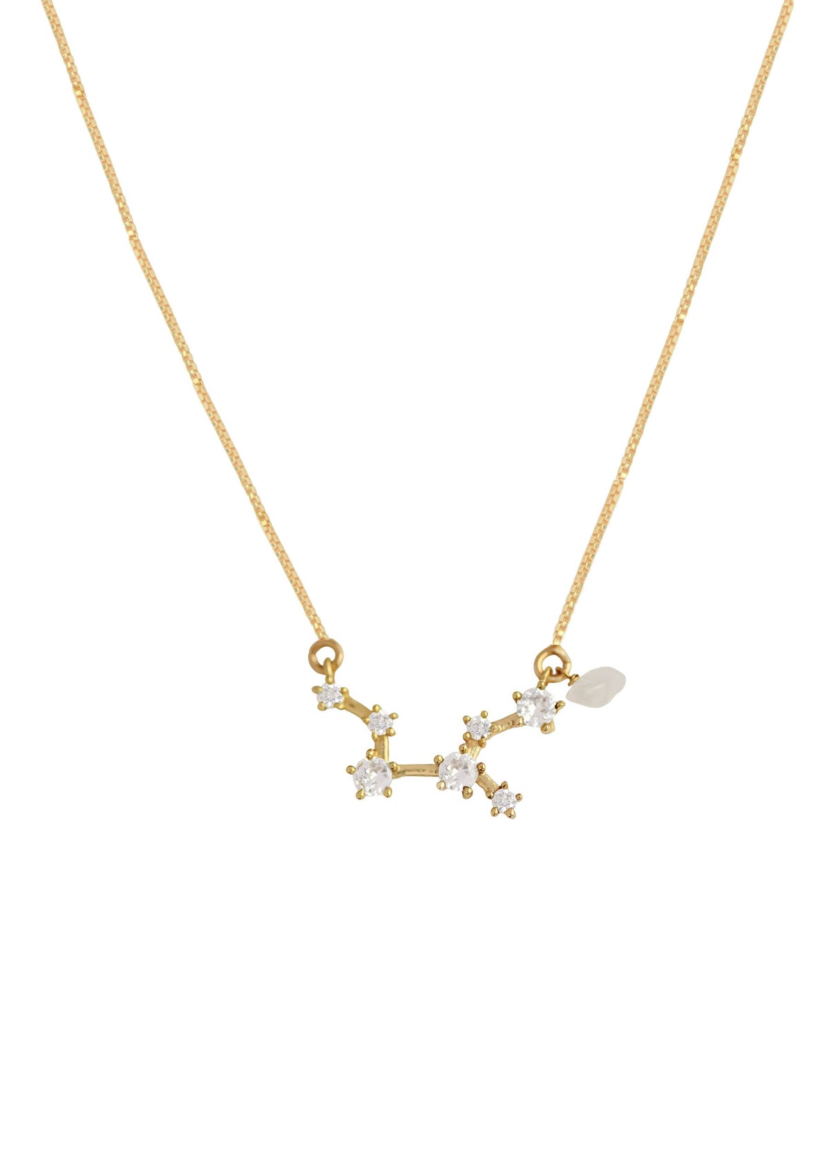 Constellation taurus zodiac necklace bombay sunset