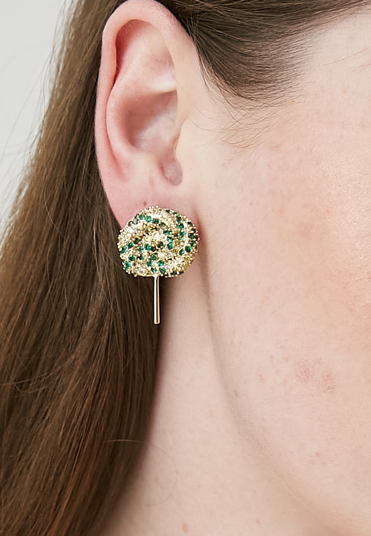 Lollipop Green Earrings