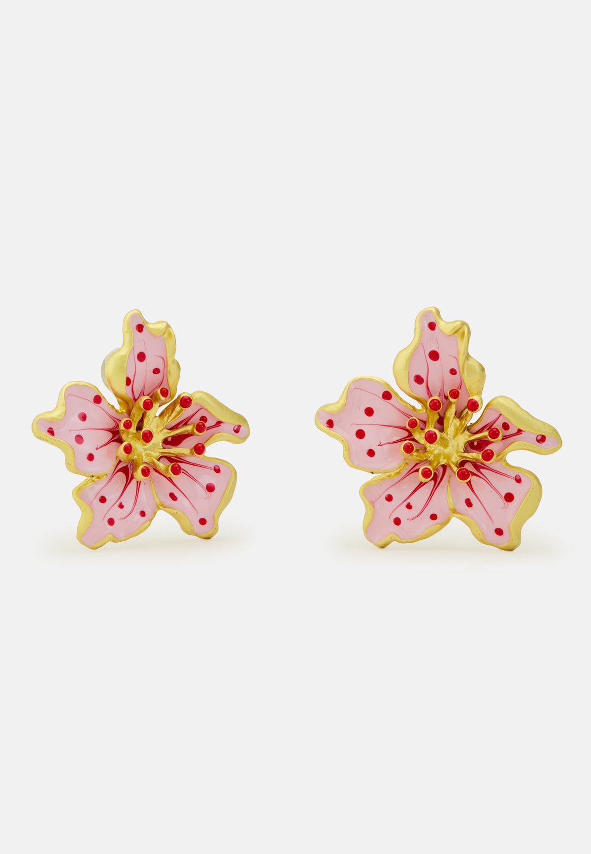 Hibiscus Pink Earrings