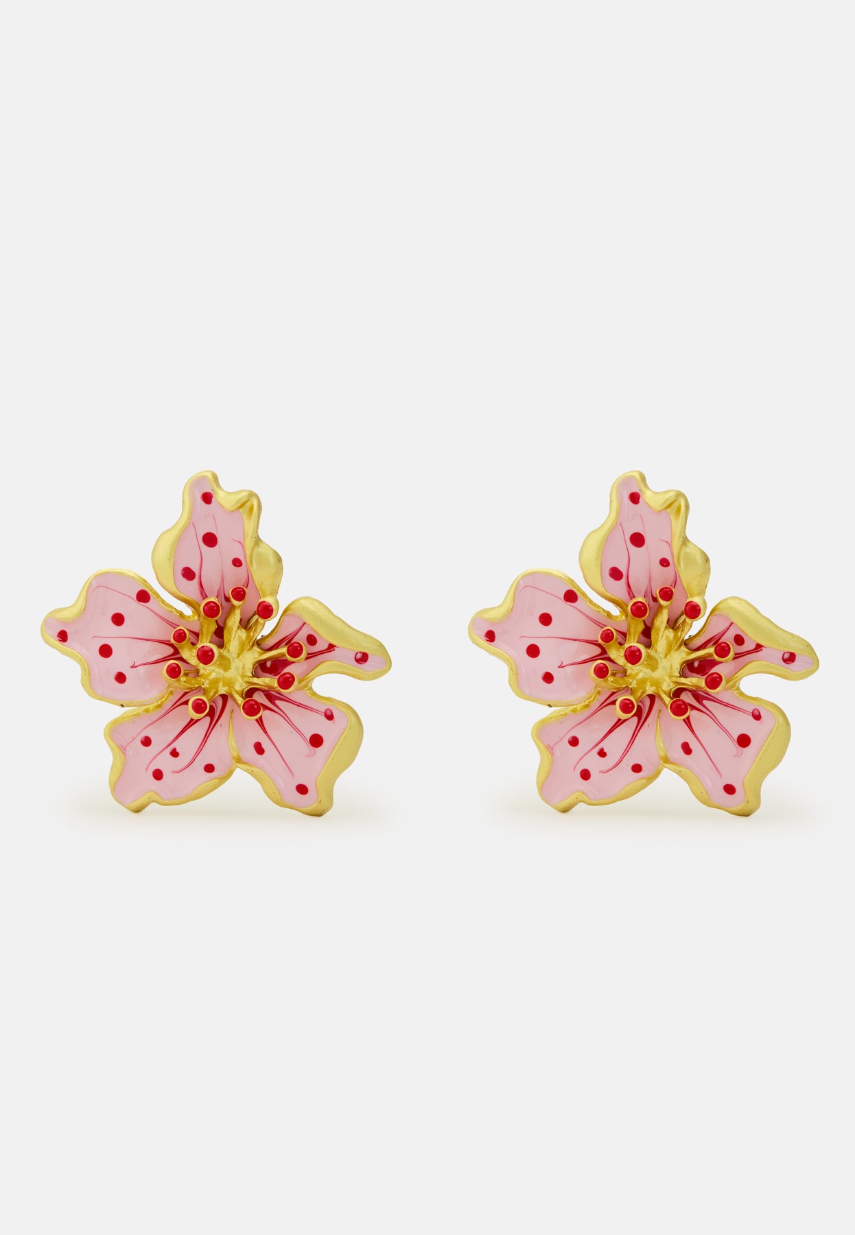 Hibiscus Pink Earrings