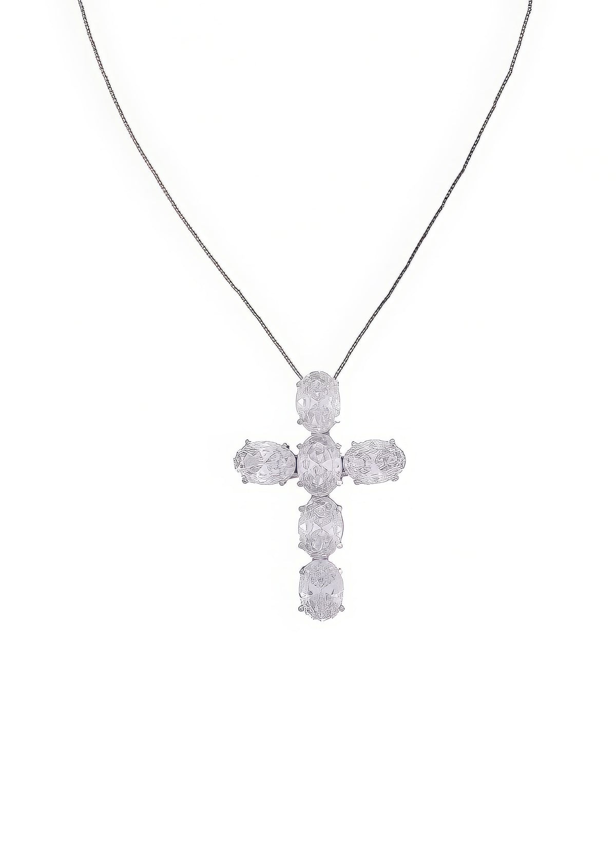 Silver faith pendant necklace bombay sunset