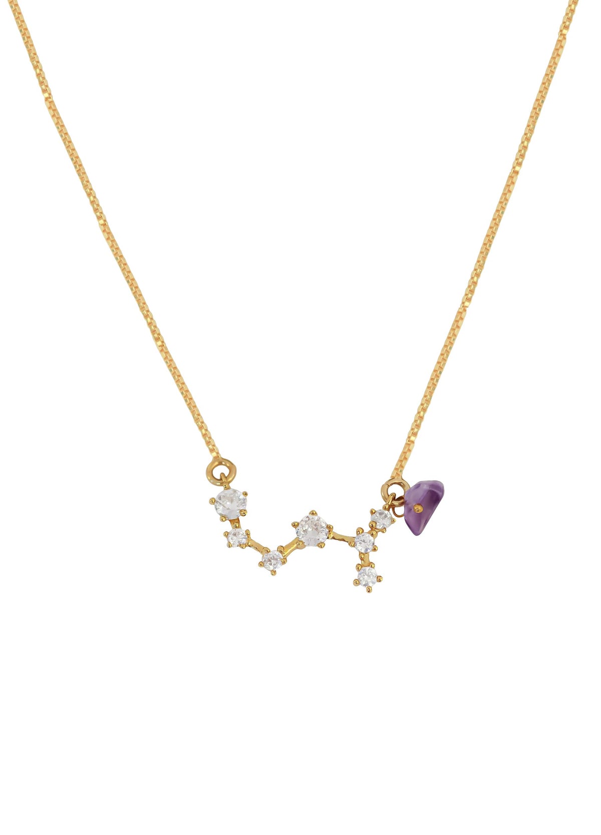 Constellation sagittarius zodiac necklace bombay sunset