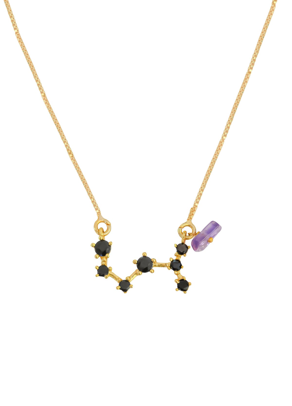 Constellation sagittarius zodiac necklace bombay sunset