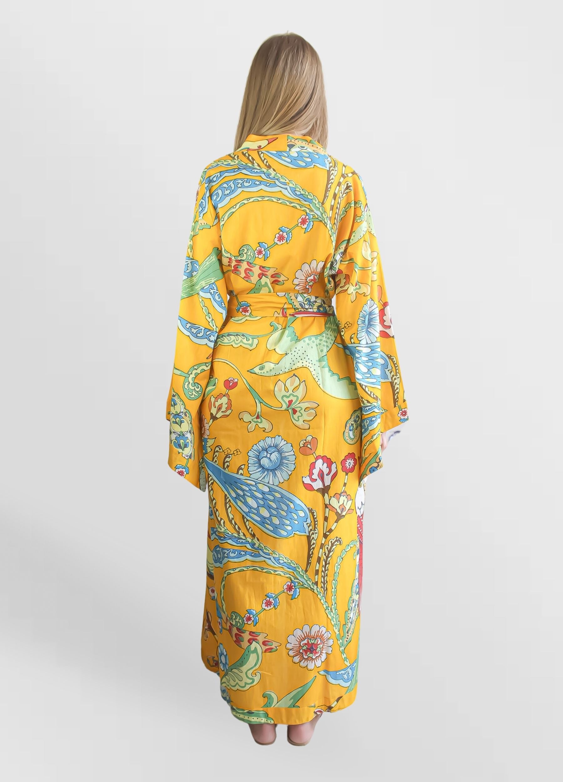 paradise macaw kimono Bombay Sunset