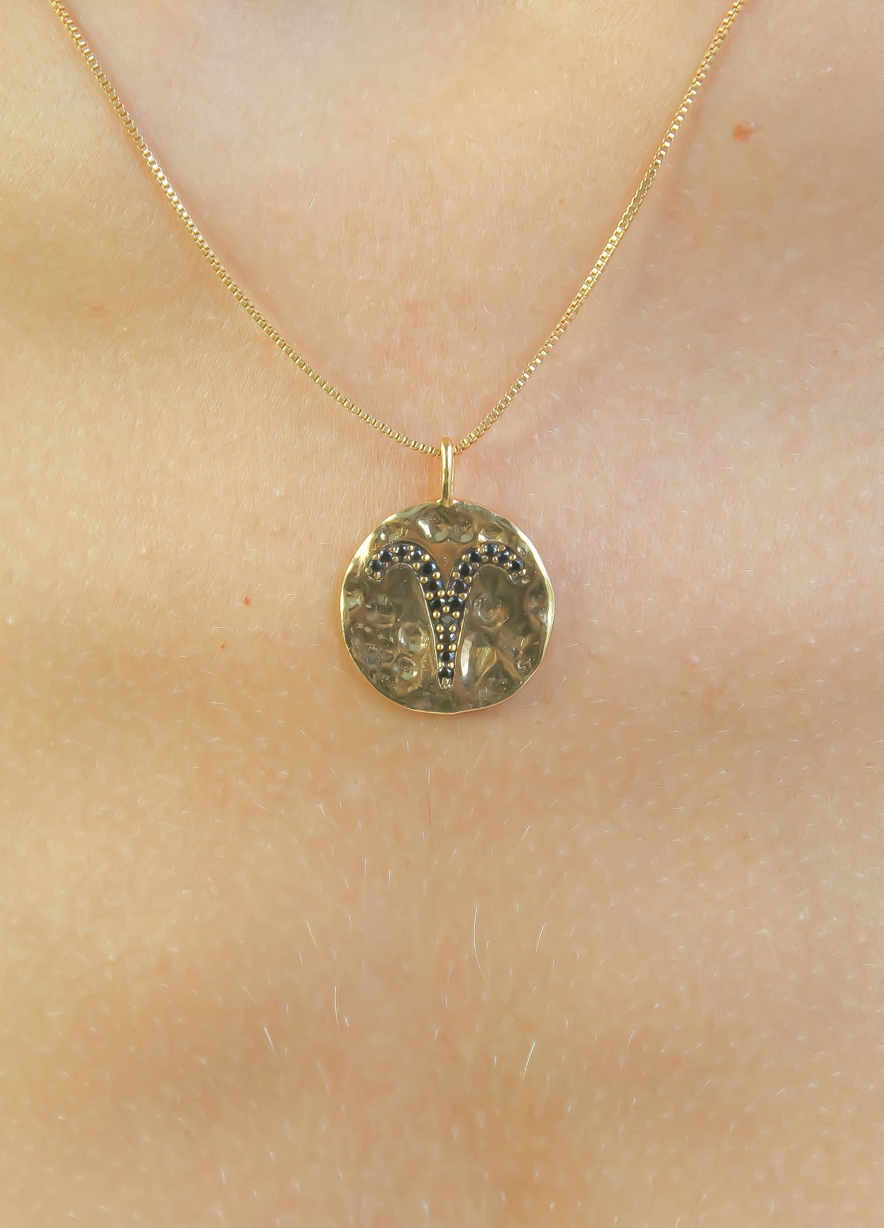 Stellar Aries Coin Pendant Bombay Sunset