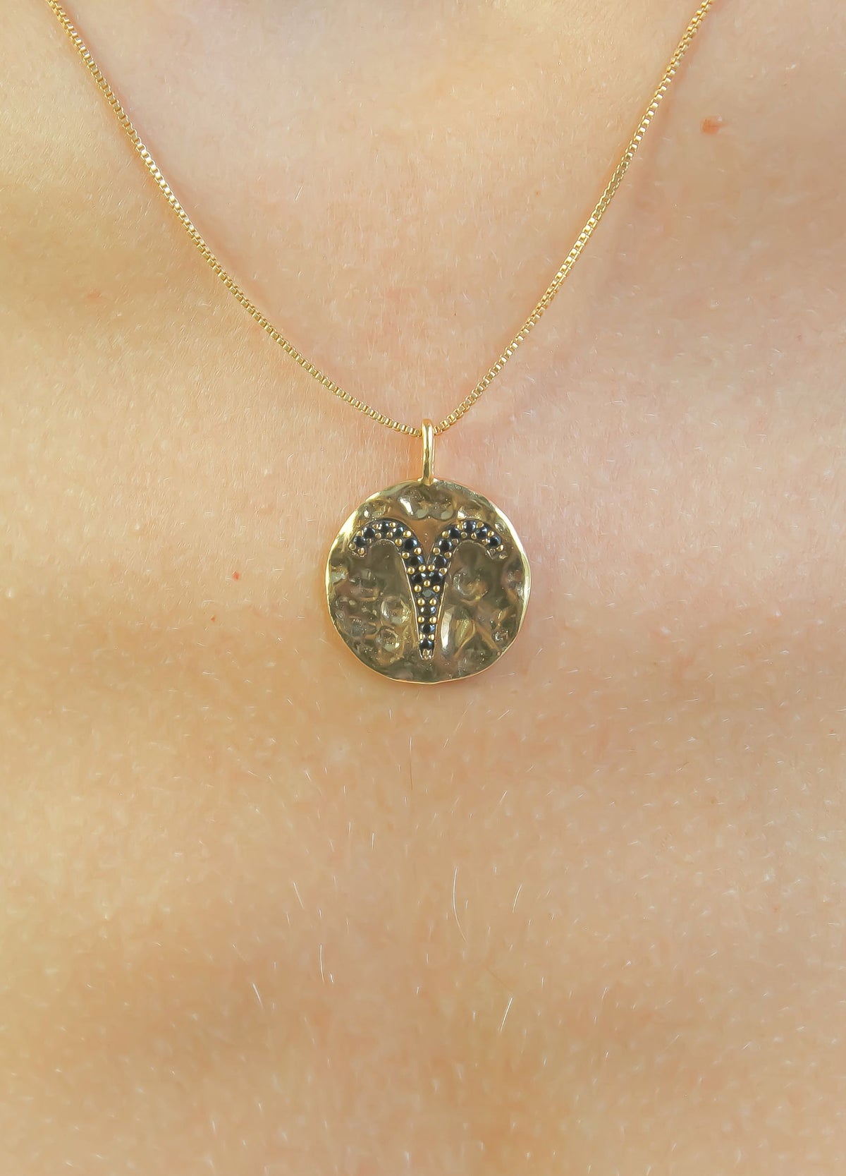 Stellar aries coin pendant bombay sunset