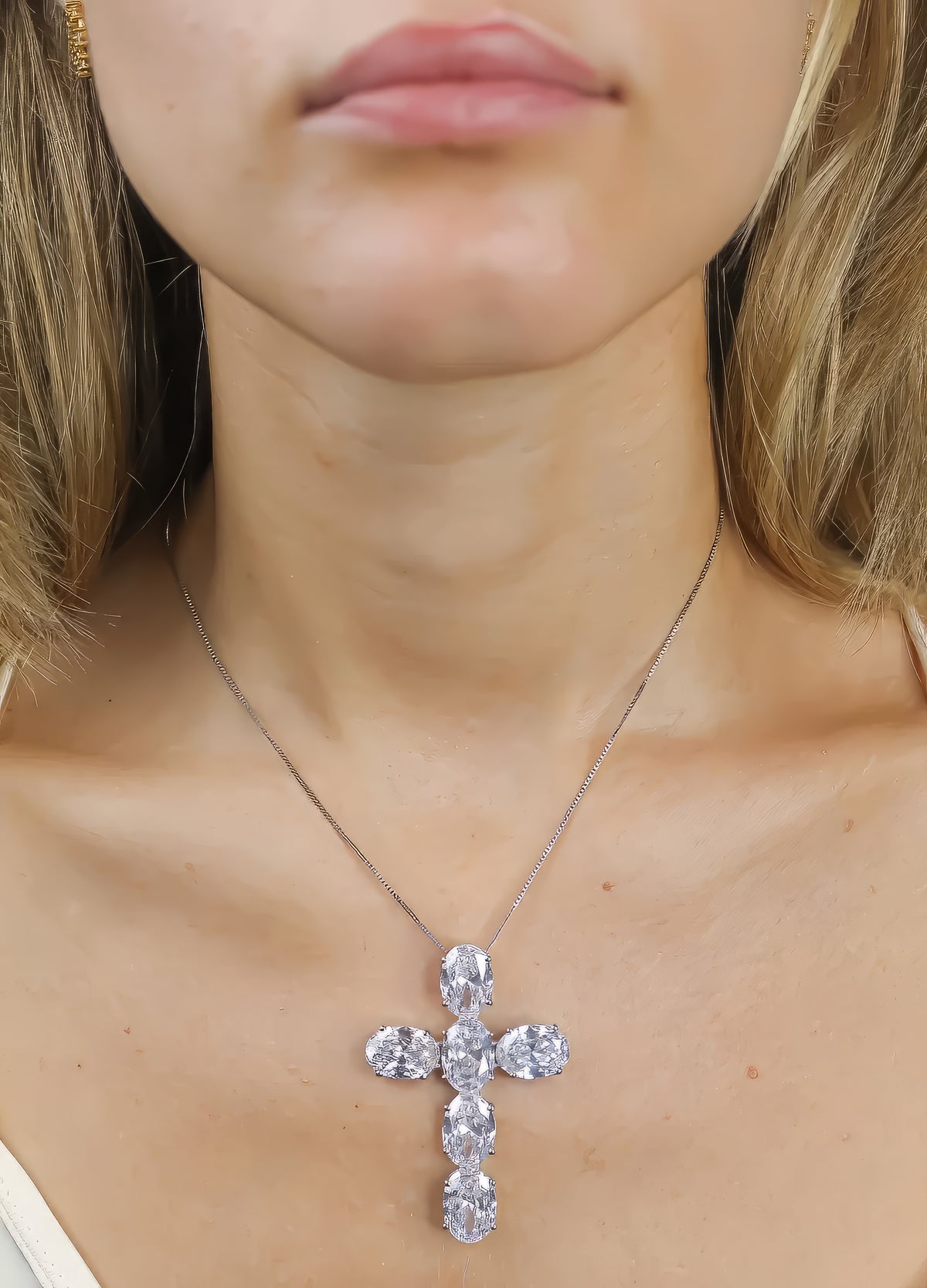 Silver faith pendant necklace bombay sunset