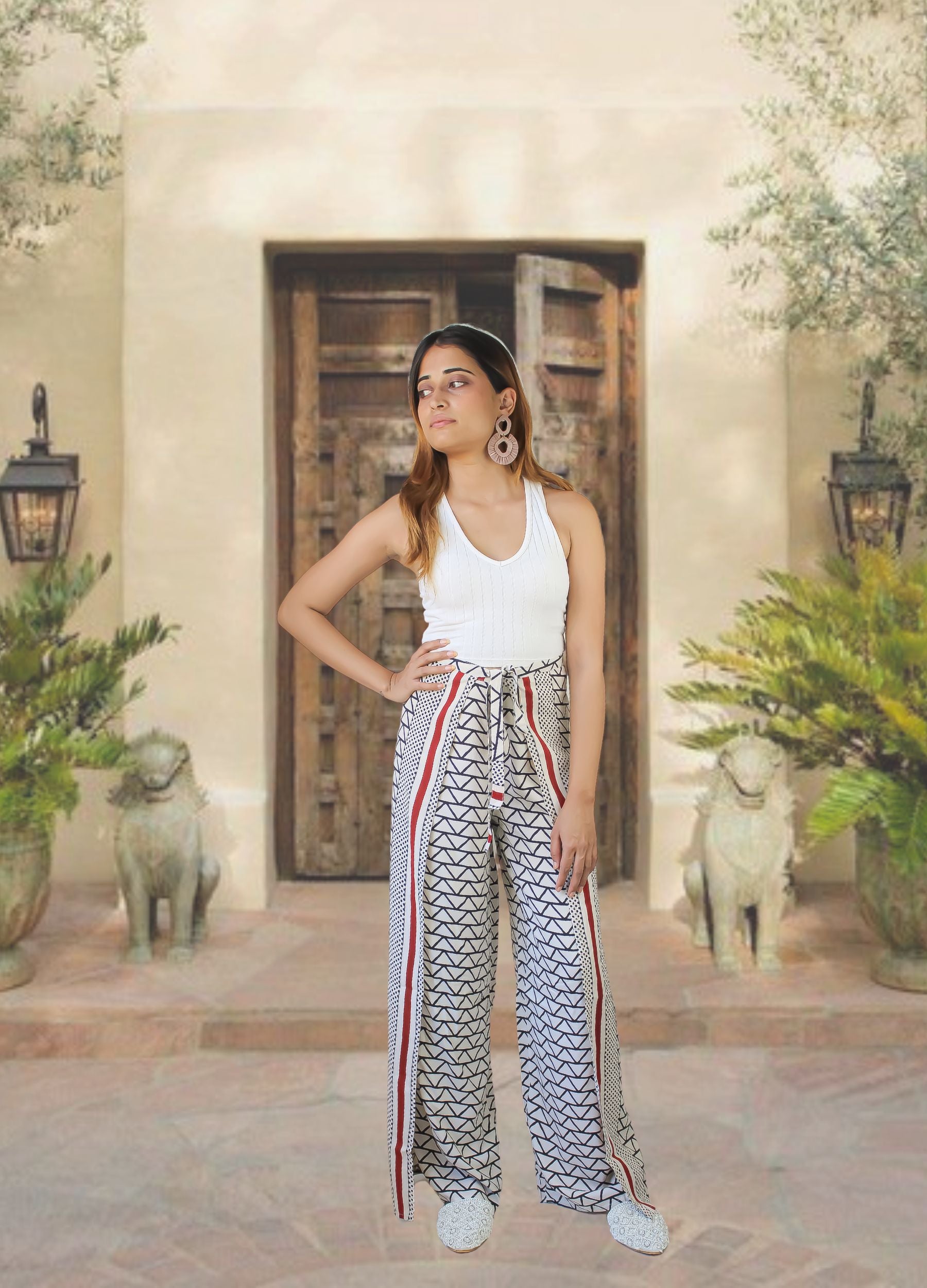 Shanel Tile Pants Bombay Sunset