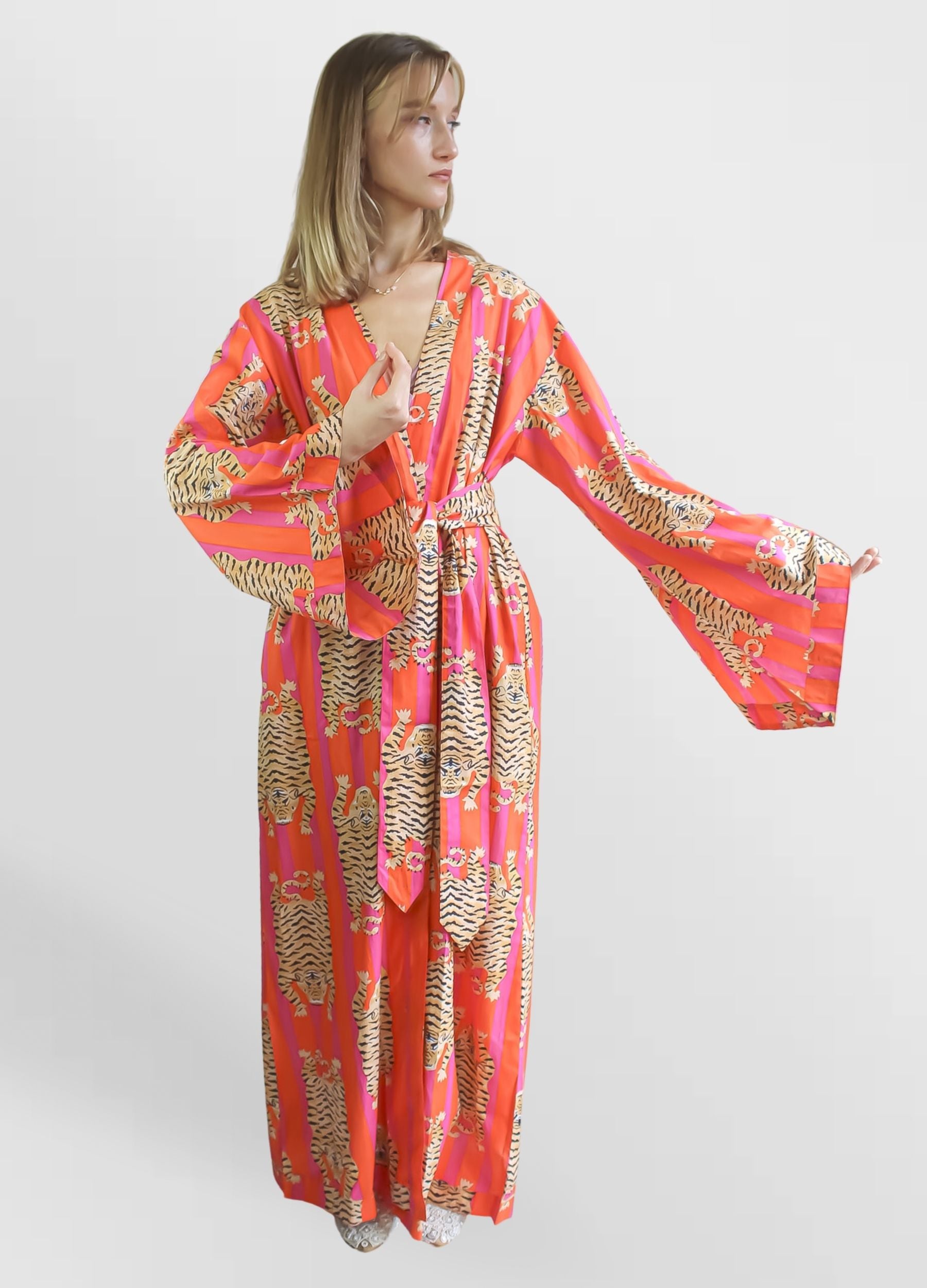 paradise fuchsia kimono Bombay Sunset